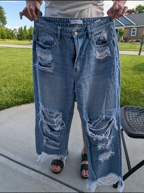 Flying Monkey Light Blue Denim Jeans - Classic Waistband Detail